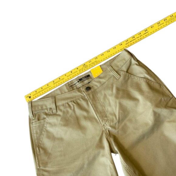 Carhartt Rugged Flex Loose Fit Canvas Work Shorts Women's 12 Dark Khaki NWT - Picture 5 of 8
